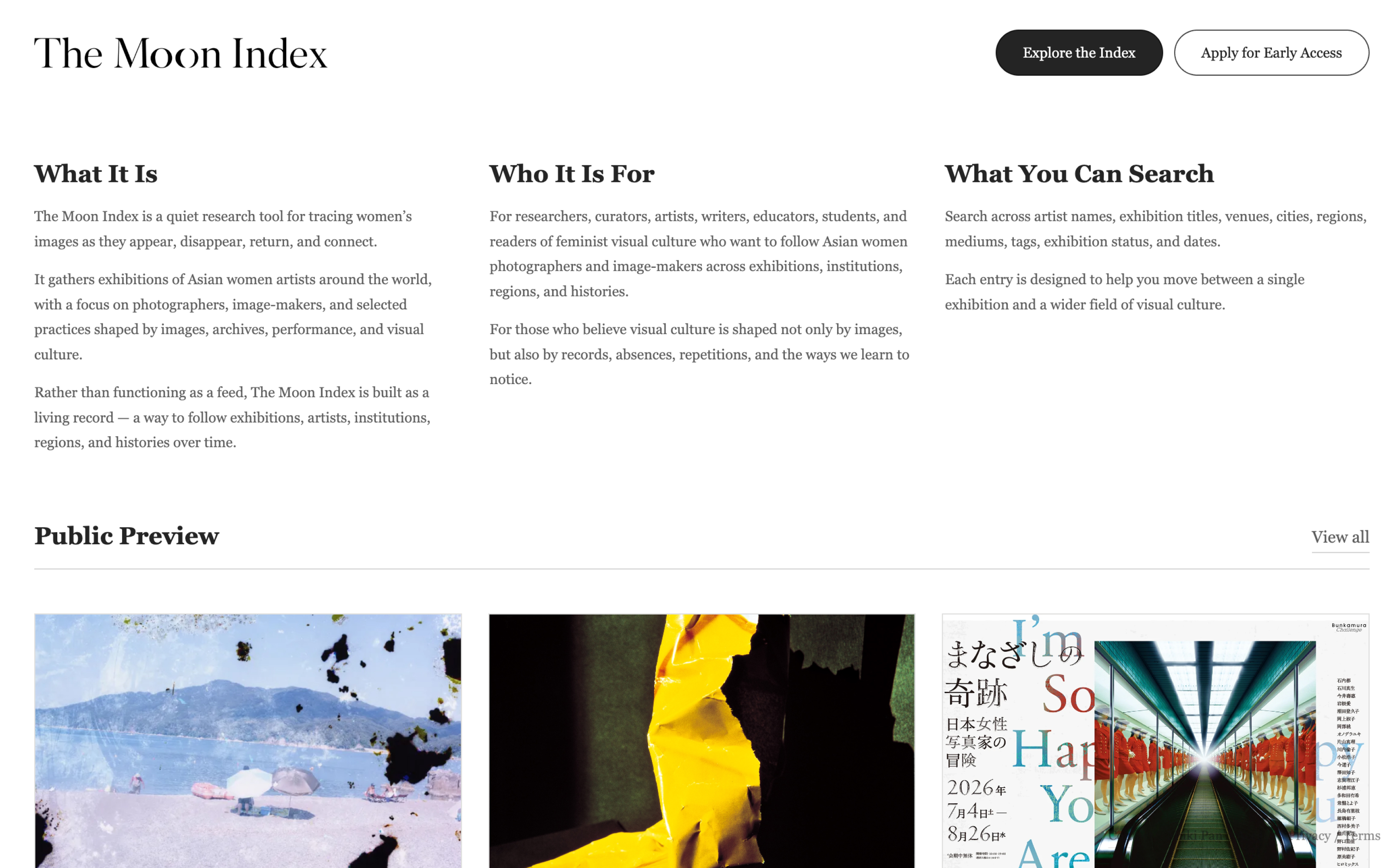 The Moon Index relationship view